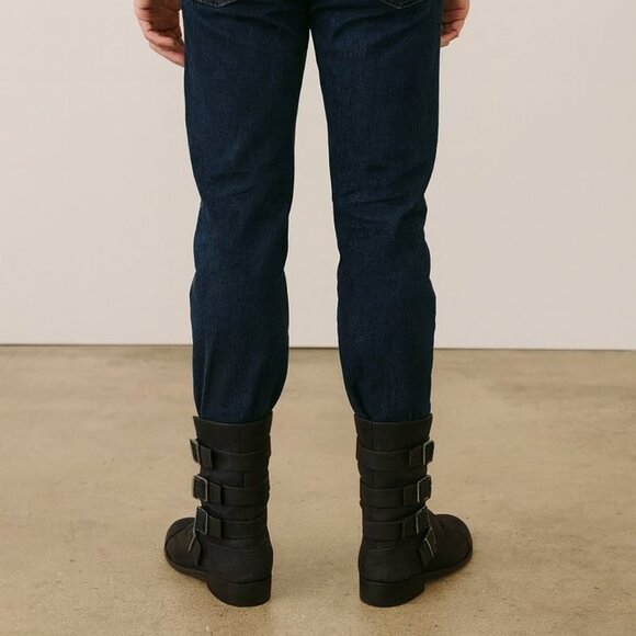 Men's Giuseppe Zanotti Nubuck Mid-Calf Moto Boots Size 41 - Picture 2 of 8